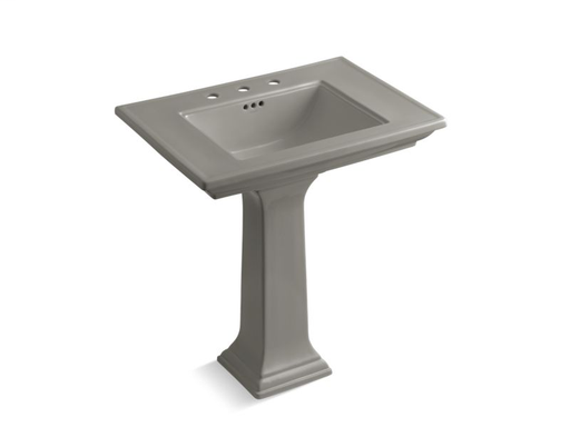 Memoirs® Stately 30" pedestal bathroom sink with 8" widespread faucet holes, Cashmere