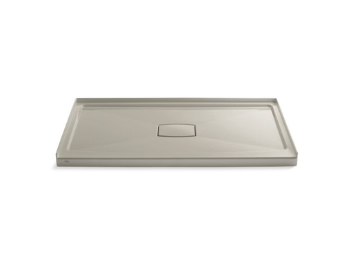 Archer® 60" x 36" single threshold center drain shower base with removable cover, Sandbar