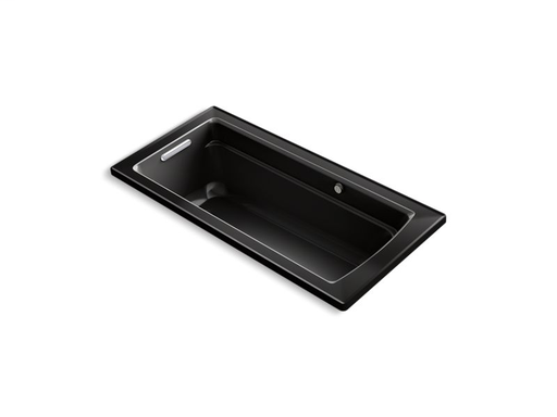 Archer® 66" x 32" drop-in BubbleMassage™ Air Bath with reversible drain, Black Black