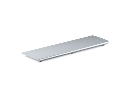 Bellwether® aluminum drain cover for 60" x 32" shower base, Bright Silver