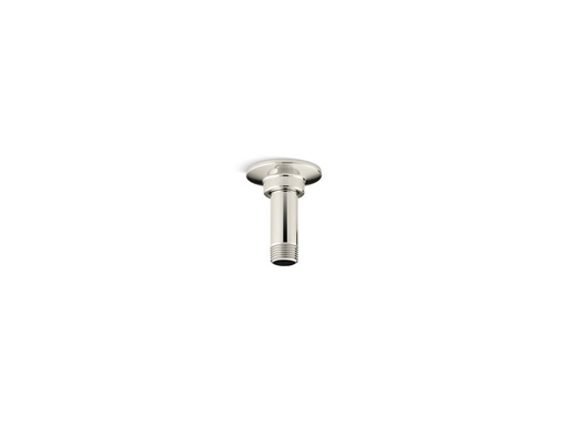 3" ceiling-mount rainhead arm and flange, Vibrant Polished Nickel