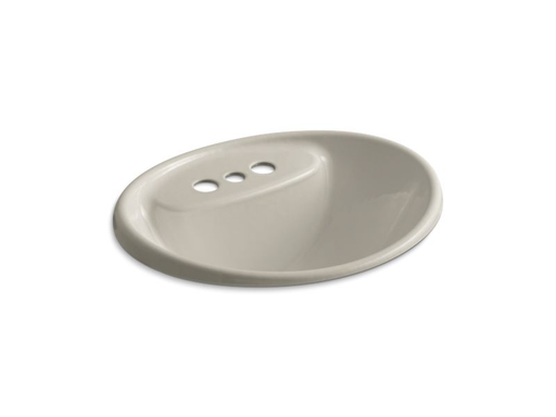 Tides® drop-in bathroom sink with 4" centerset faucet holes, Sandbar