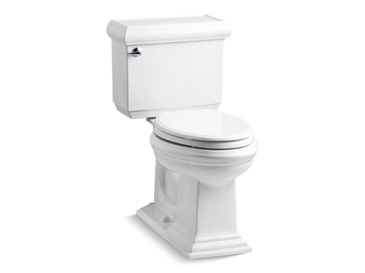 Memoirs® Classic Comfort Height® two-piece elongated 1.6 gpf toilet with AquaPiston® flush technology and left-hand trip lever, seat not included, White