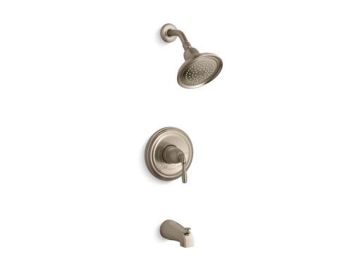 Devonshire(r) Rite-Temp(r) bath and shower trim set with NPT spout, valve not included, Vibrant Brushed Bronze
