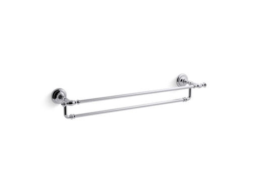 Artifacts® 24" double towel bar, Polished Chrome