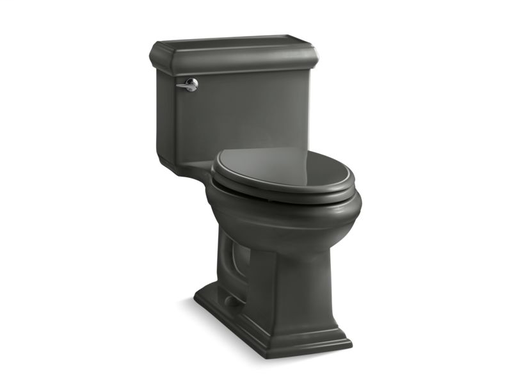 Memoirs® Classic Comfort Height® one-piece elongated 1.28 gpf toilet with AquaPiston® flushing technology and left-hand trip lever, Thunder Grey