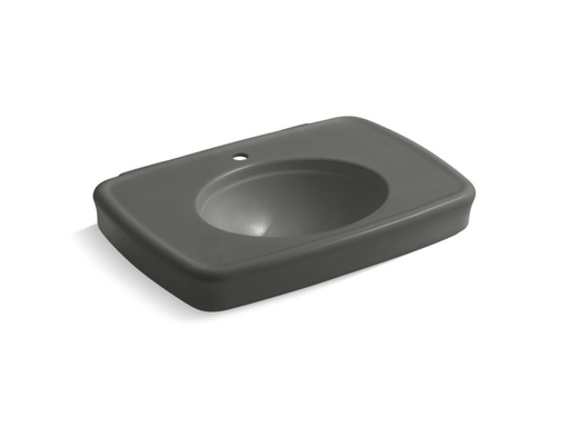 Bancroft® 30" bathroom sink with single faucet hole, Thunder Grey