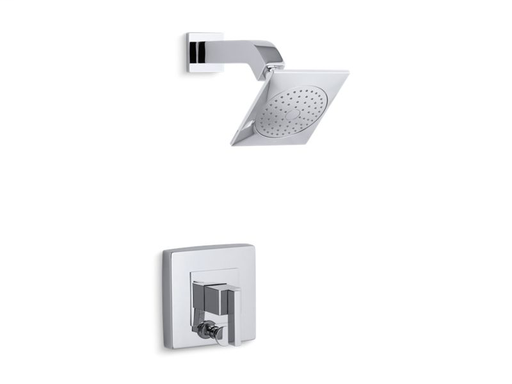 Loure® Rite-Temp® shower trim with diverter, Polished Chrome