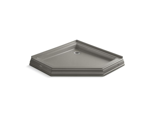 Memoirs® 42" x 42" neo-angle single threshold rear center drain shower base, Cashmere