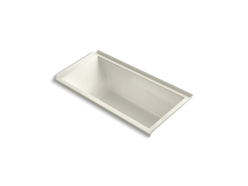 Underscore® Rectangle 60" x 30" alcove VibrAcoustic® bath with right-hand drain, Biscuit
