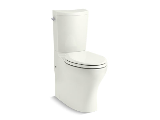 Persuade® Curv Comfort Height® two-piece elongated dual-flush toilet with left-hand trip lever and skirted trapway, seat not included, Dune