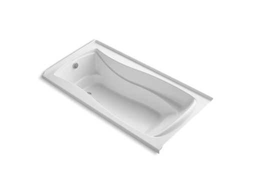 Mariposa® 72" x 36" alcove BubbleMassage™ Air Bath with integral flange and left-hand drain, White