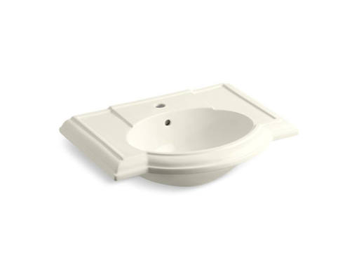 Devonshire® bathroom sink with single faucet hole, Biscuit