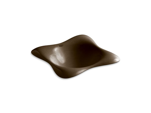 Dolce Vita® vessel, drop-in or wall-mount bathroom sink with Iron Black underside, Black 'n Tan