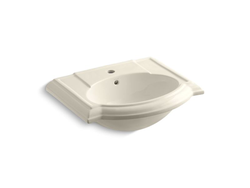 Devonshire® bathroom sink with single faucet hole, Almond