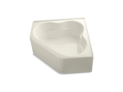 Tercet® 60" x 60" BubbleMassage™ Air Bath with integral apron and integral flange, Biscuit