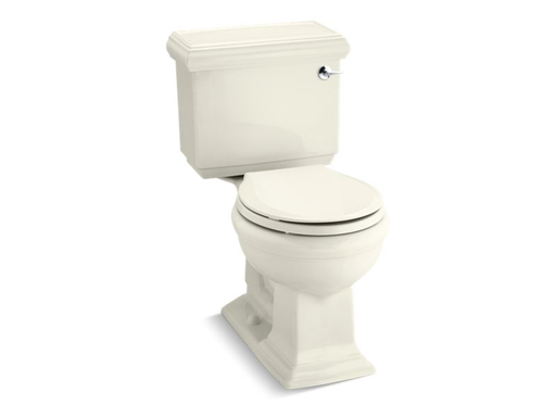 Memoirs® Classic Comfort Height® two-piece round-front 1.28 gpf toilet with AquaPiston® flush technology and right-hand trip lever, seat not included, Biscuit