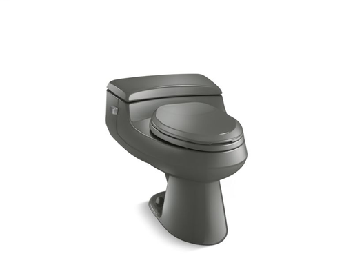 San Raphael® Comfort Height® one-piece elongated 1.0 gpf toilet with Pressure Lite® flushing technology and left-hand trip lever, Thunder Grey