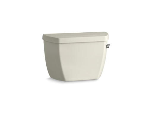 Highline® Classic 1.0 gpf toilet tank with tank cover locks and right-hand trip lever, Biscuit