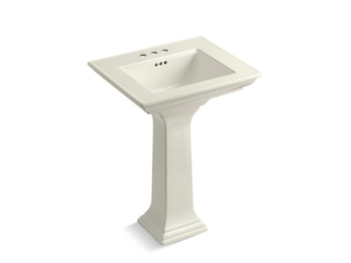 Memoirs® Stately 24" pedestal bathroom sink with 4" centerset faucet holes, Biscuit