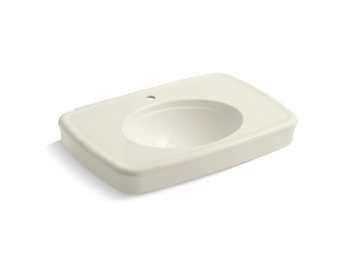 Bancroft® 30" bathroom sink with single faucet hole, Biscuit