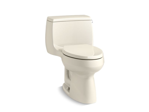 Gabrielle™ Comfort Height® one-piece elongated 1.28 gpf toilet with AquaPiston® flush technology and right-hand trip lever, Almond