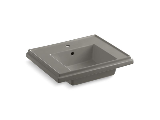 Tresham®24" pedestal bathroom sink basin with single faucet hole, Cashmere
