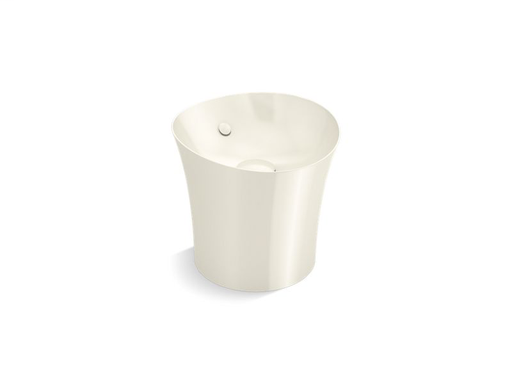 Veil® Tall vessel/pedestal bathroom sink basin, Biscuit