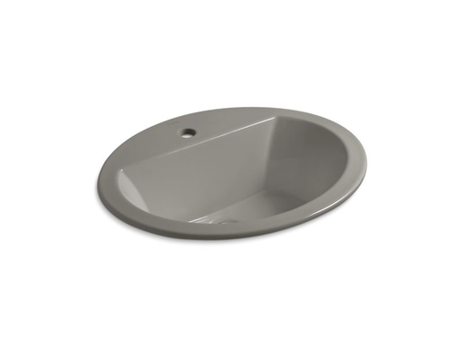 Bryant® oval drop-in bathroom sink with single faucet hole, Cashmere