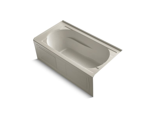 Devonshire® 60" x 32" alcove bath with integral apron, integral flange and right-hand drain, Sandbar