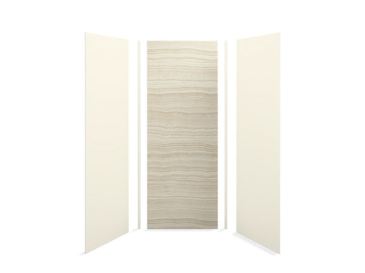 Choreograph® 36" x 36" x 96" shower wall kit, Veincut Biscuit with Biscuit accents