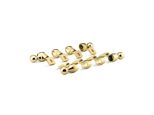 Vintage® brackets and end caps, Vibrant Polished Brass