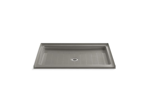 Purist® 48" x 36" single threshold center drain shower base, Cashmere