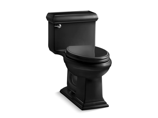 Memoirs® Classic Comfort Height® one-piece elongated 1.28 gpf toilet with AquaPiston® flushing technology and left-hand trip lever, Black Black