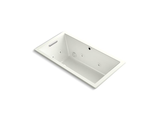 Underscore® Rectangle 60" x 32" drop-in whirlpool + BubbleMassage™ Air Bath, Dune
