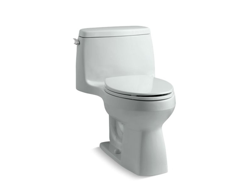 Santa Rosa™ Comfort Height® one-piece compact elongated 1.6 gpf toilet with AquaPiston® flush technology and left-hand trip lever, Ice™ Grey
