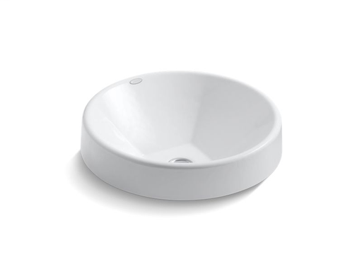 Inscribe® Wading Pool® 16.5" round bathroom sink, White