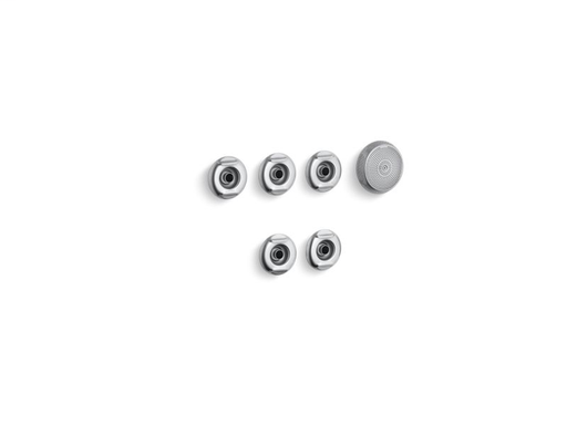 Flexjet® whirlpool trim kit with five jets, Brushed Chrome