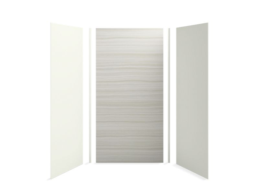 Choreograph® 48" x 36" x 96" shower wall kit, VeinCut Dune with Dune accents