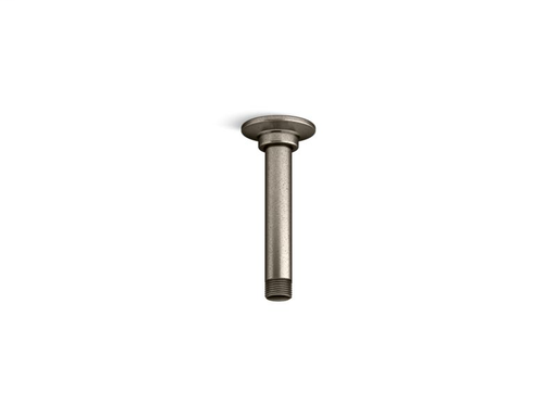 6" ceiling mount rainhead arm and flange, Vintage Nickel