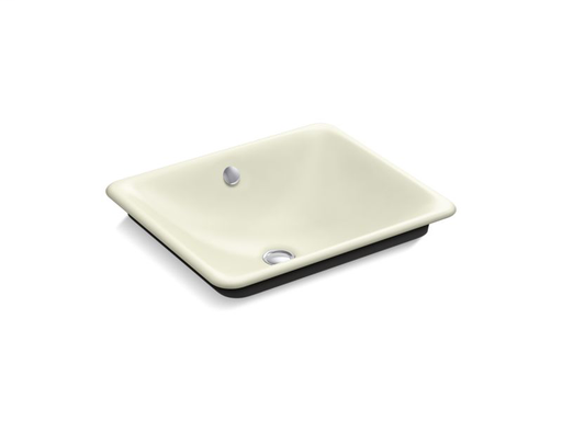 Iron Plains® Wading Pool® rectangular bathroom sink with Iron Black painted underside, Cane Sugar