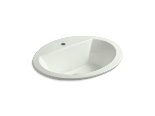 Bryant® oval drop-in bathroom sink with single faucet hole, Dune