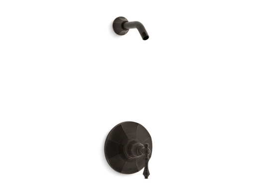 Kelston® Rite-Temp® shower valve trim with lever handle, less showerhead, Oil-Rubbed Bronze
