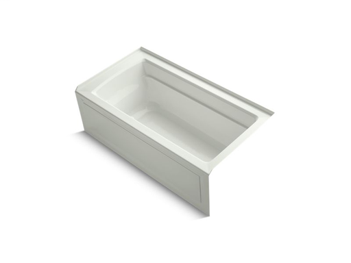 Archer® BubbleMassage™ Air Bath 60" x 32" three-wall alcove bath with integral apron, right-hand drain, Bask® heated surface and Comfort Depth® design, Dune