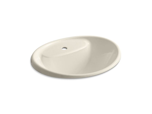 Tides® drop-in sink with single faucet hole, Almond