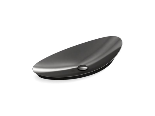 Veil® Trough vessel bathroom sink without overflow, Black Black