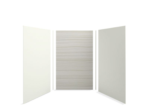 Choreograph™ 60" x 60" x 96" shower wall kit, VeinCut Dune with Dune accents