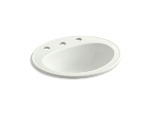 Pennington® drop-in bathroom sink with 8" widespread faucet holes, Dune