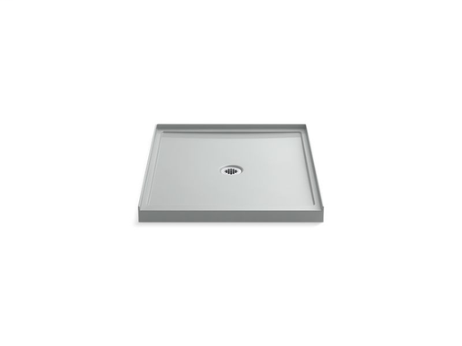 Rely® 36" x 42" single-threshold shower base with center drain, Ice™ Grey