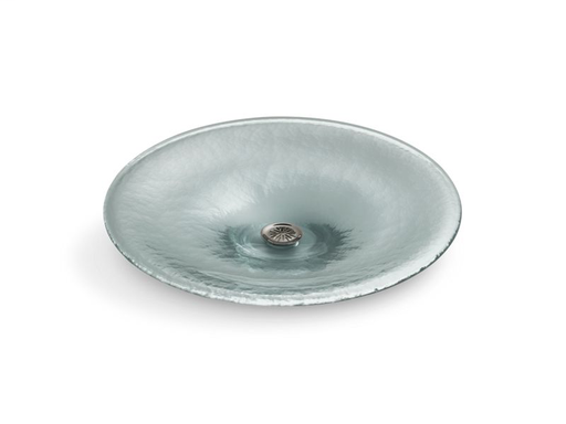 Lavinia® vessel glass bathroom sink, Ice
